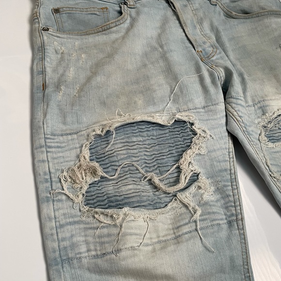 Divided Light Blue Ripped Jeans Size 34 - Picture 2 of 4